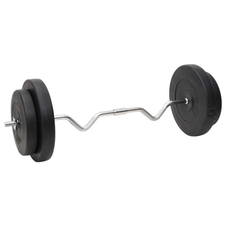 Set de halteră și gantere cu plăci de greutate, 90 kg