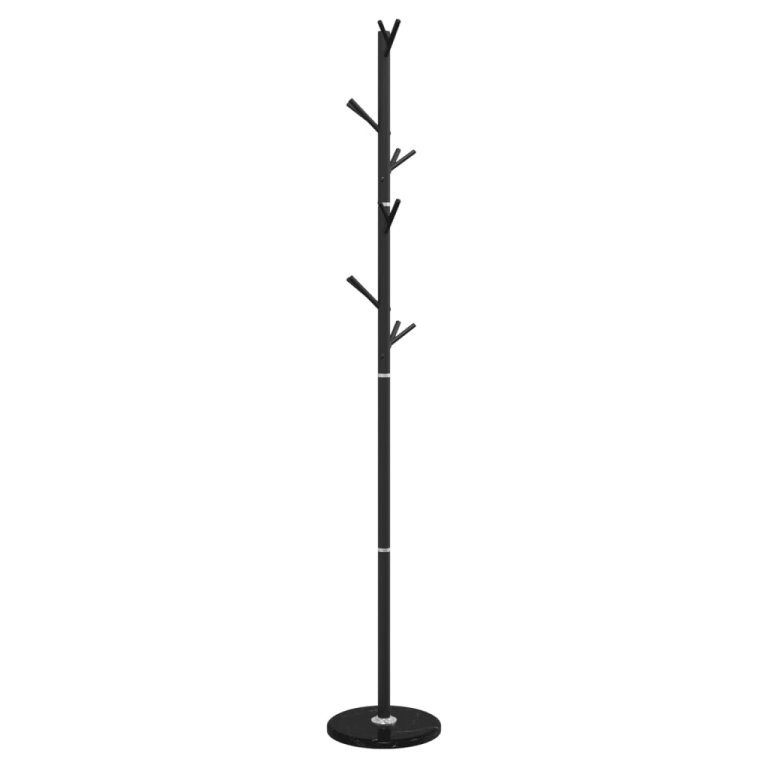 Cuier de haine, negru, 175 cm, fier vopsit electrostatic