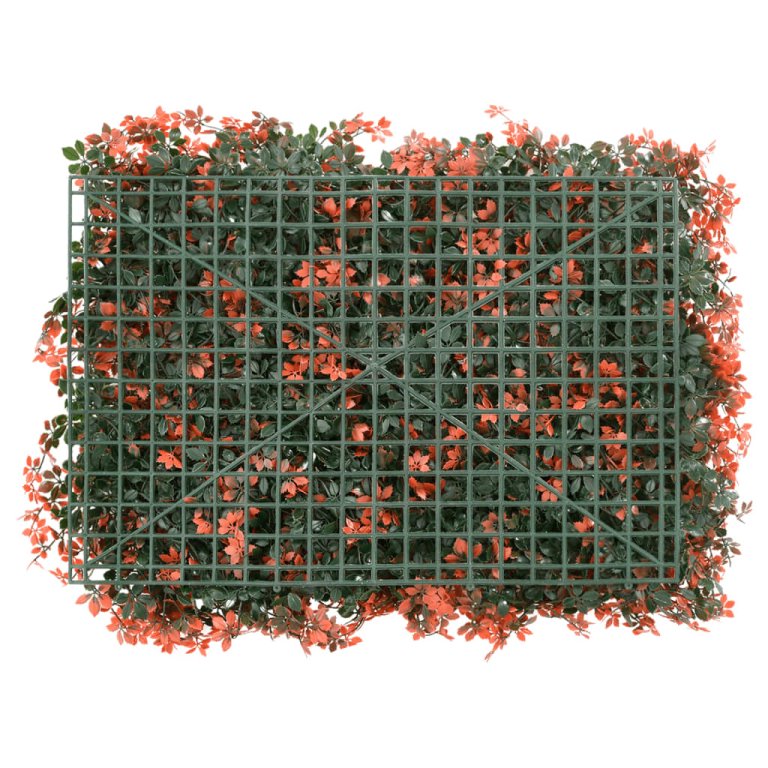   Gard din frunze arțar artificiale 24 buc roșu deschis 40x60 cm