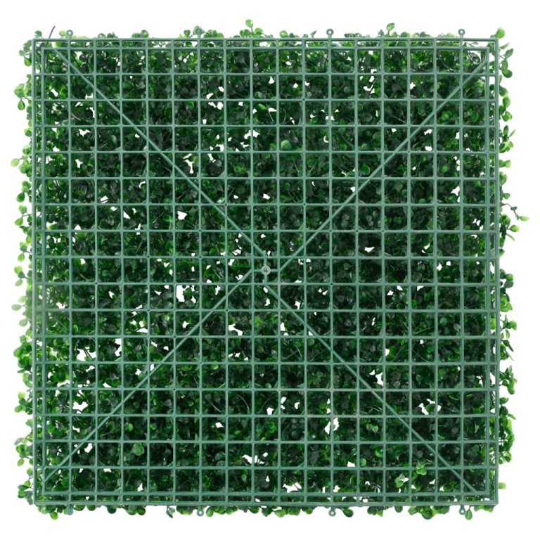 Gard din frunze de arbust artificiale, 6 buc., verde, 50x50 cm