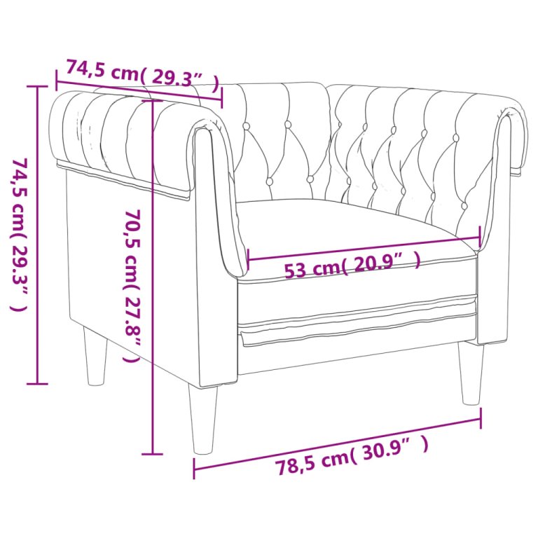 Fotoliu Chesterfield verde închis, material textil