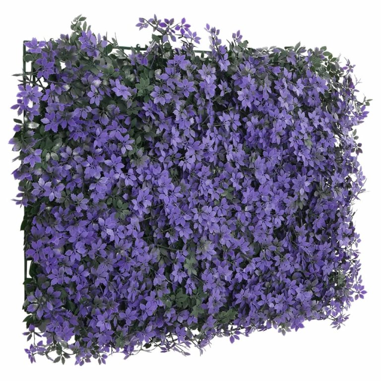   Gard din frunze artificiale, 24 buc., violet, 40x60 cm