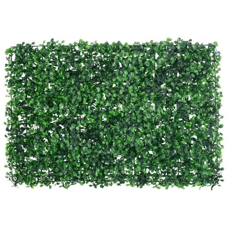   Gard din frunze de arbust artificiale, 6 buc., verde, 40x60 cm