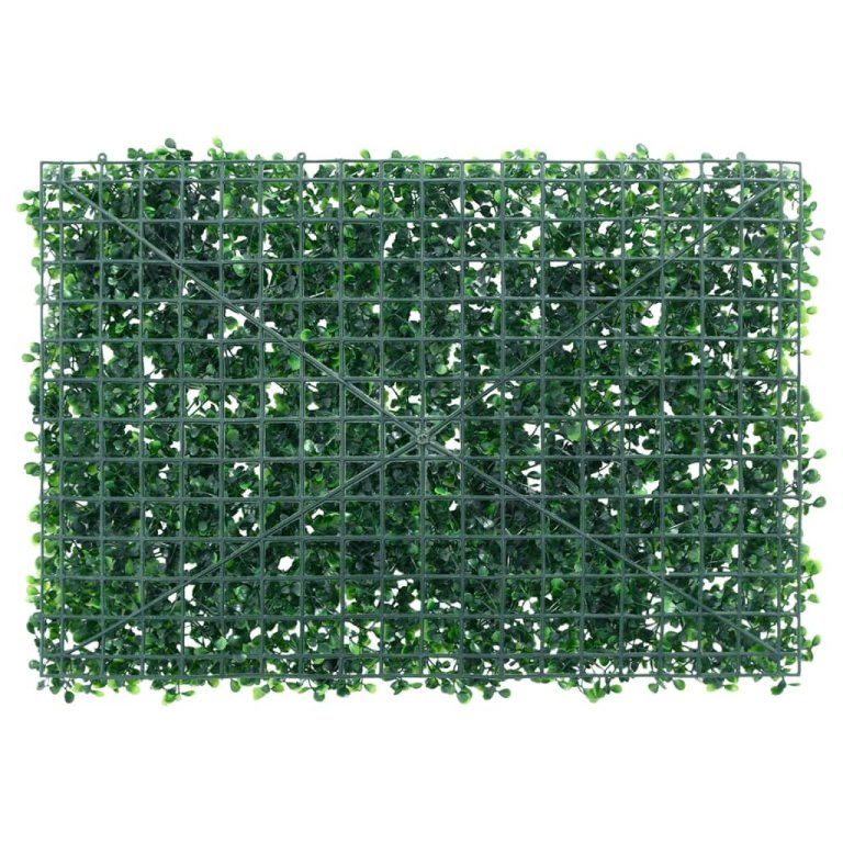   Gard din frunze de arbust artificiale, 6 buc., verde, 40x60 cm