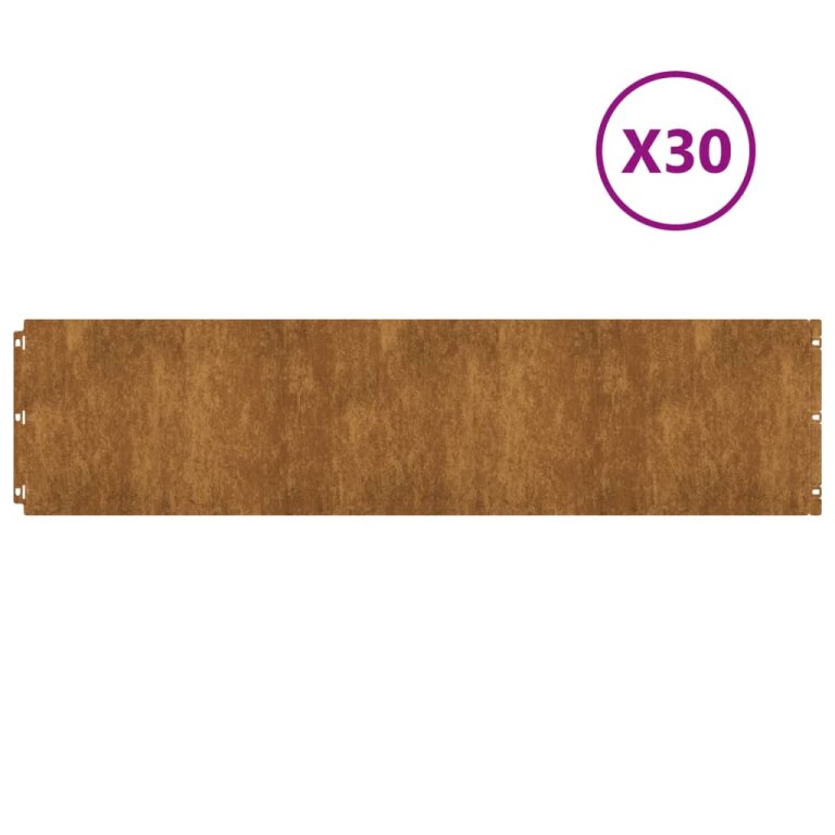 Borduri de gazon 30 buc. 25x103 cm oțel Corten flexibil