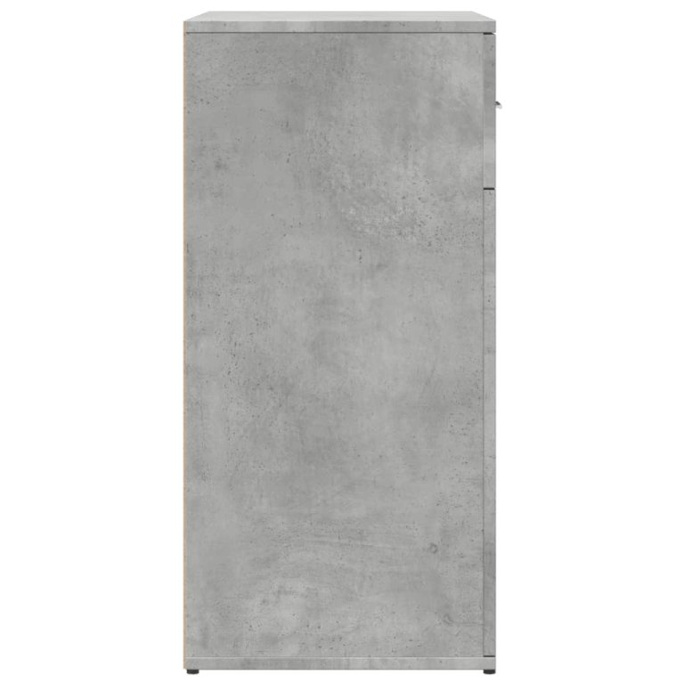 Dulapuri, 2 buc., gri beton, 79x38x80 cm, lemn prelucrat