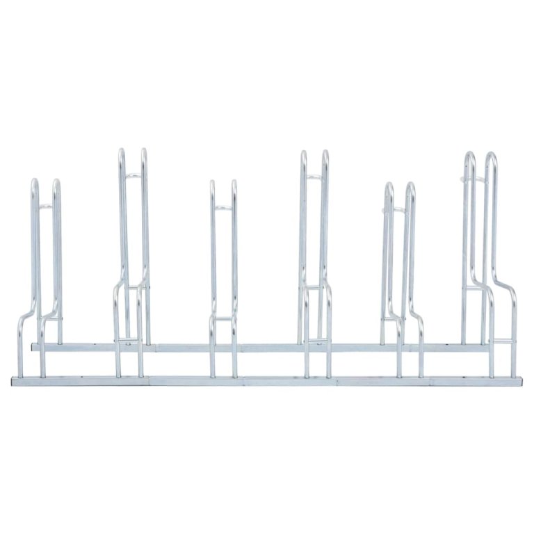 Suport pentru 6 biciclete de sine stătător, oțel galvanizat