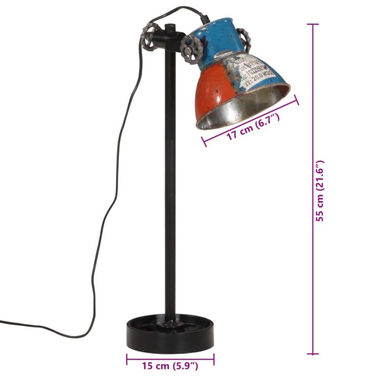 Lampă de birou 25 W, multicolor, 15x15x55 cm, E27