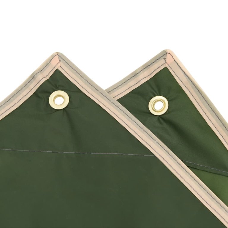 Poncho de ploaie cu glugă, design 2 în 1, verde, 223x145 cm