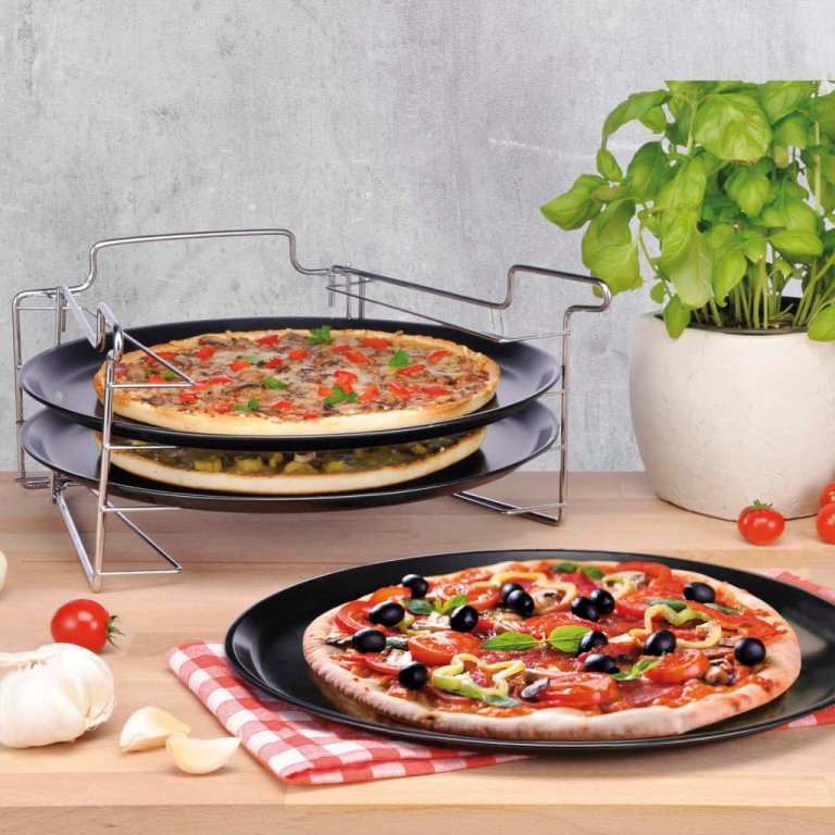 HI Set de copt pizza, 4 buc., negru