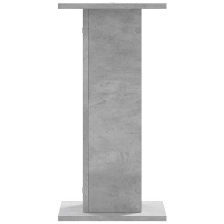 Suporturi difuzoare 2 buc. gri beton 30x30x60 cm lemn prelucrat