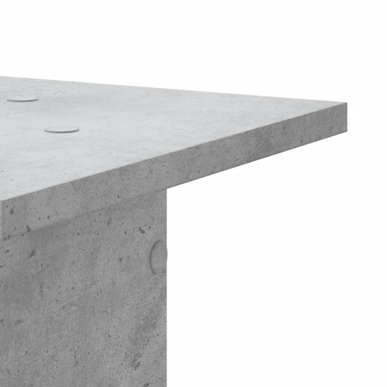 Suporturi difuzoare 2 buc. gri beton 30x30x60 cm lemn prelucrat