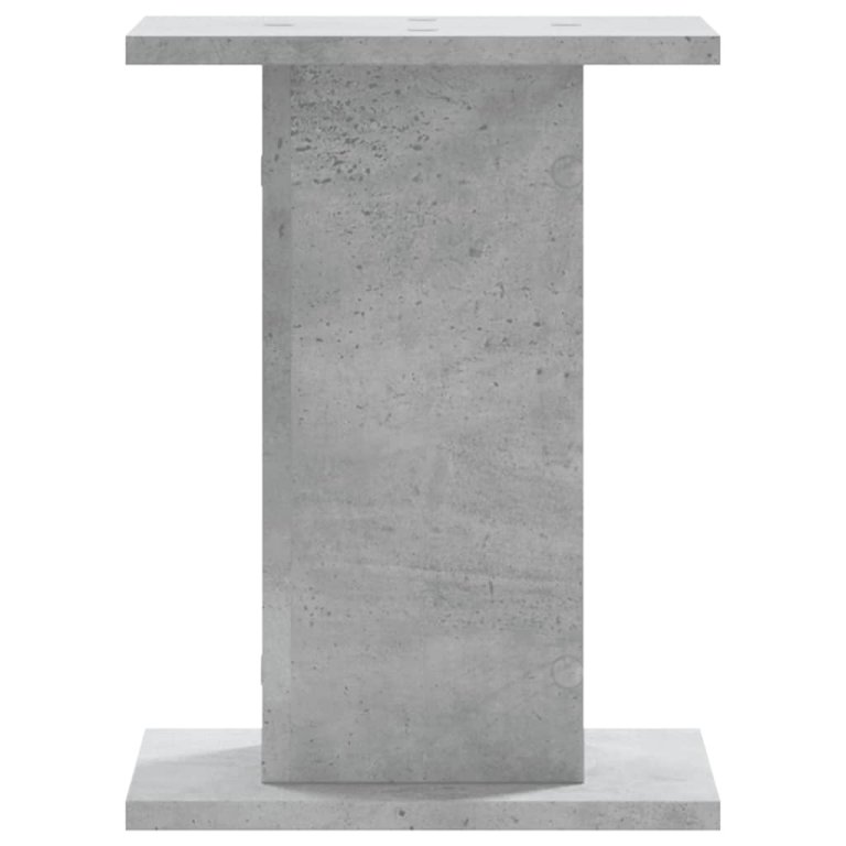 Suporturi difuzoare 2 buc. gri beton 30x30x40 cm lemn prelucrat