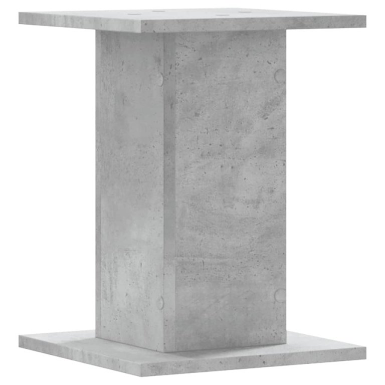 Suporturi difuzoare 2 buc. gri beton 30x30x40 cm lemn prelucrat