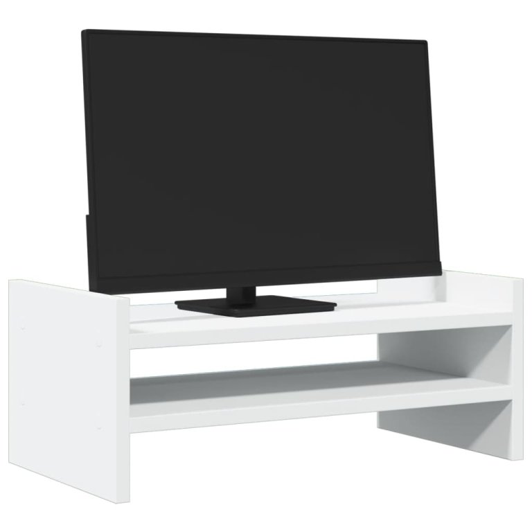 Suport pentru monitor, alb, 50x27x20 cm, lemn prelucrat