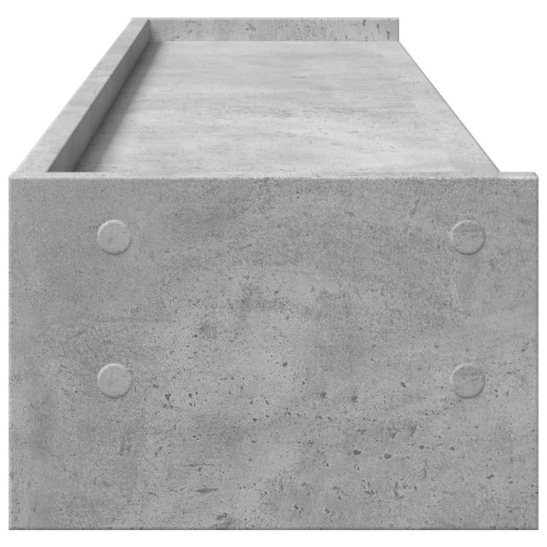 Suport de monitor, gri beton, 100x24x16 cm, lemn prelucrat