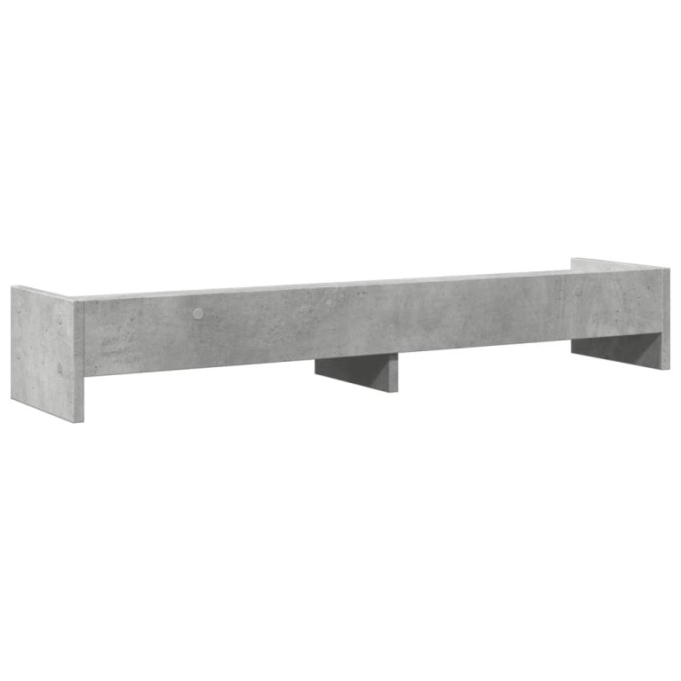 Suport de monitor, gri beton, 100x24x16 cm, lemn prelucrat