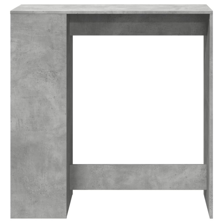 Masă de bar cu rafturi gri beton 101x40x103,5 cm lemn prelucrat