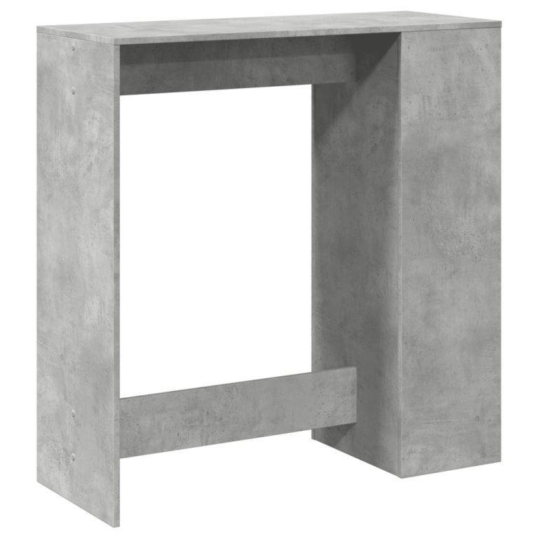 Masă de bar cu rafturi gri beton 101x40x103,5 cm lemn prelucrat