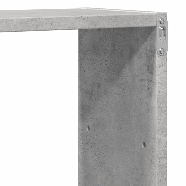 Raft de perete, gri beton, 96x18x60 cm, lemn prelucrat