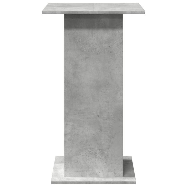 Masă bar cu depozitare, gri beton, 60x60x102 cm, lemn prelucrat