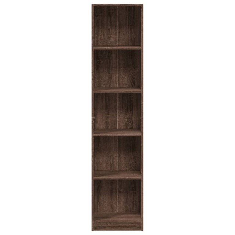 Bibliotecă, stejar maro, 40x24x176 cm, lemn prelucrat