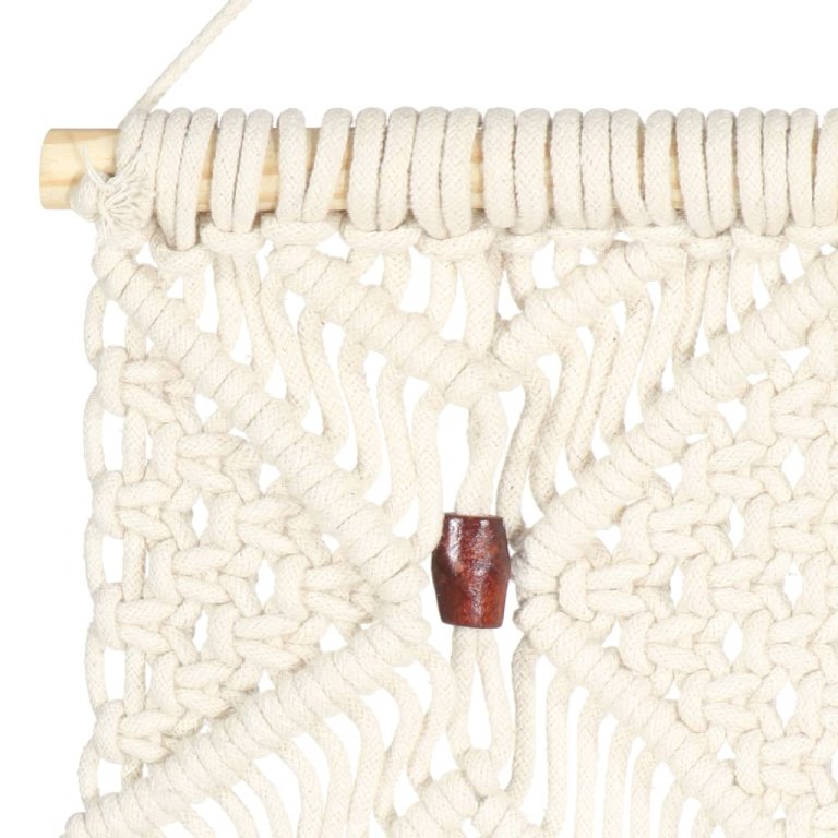 Cuier de perete din macrame, 40x80, bumbac