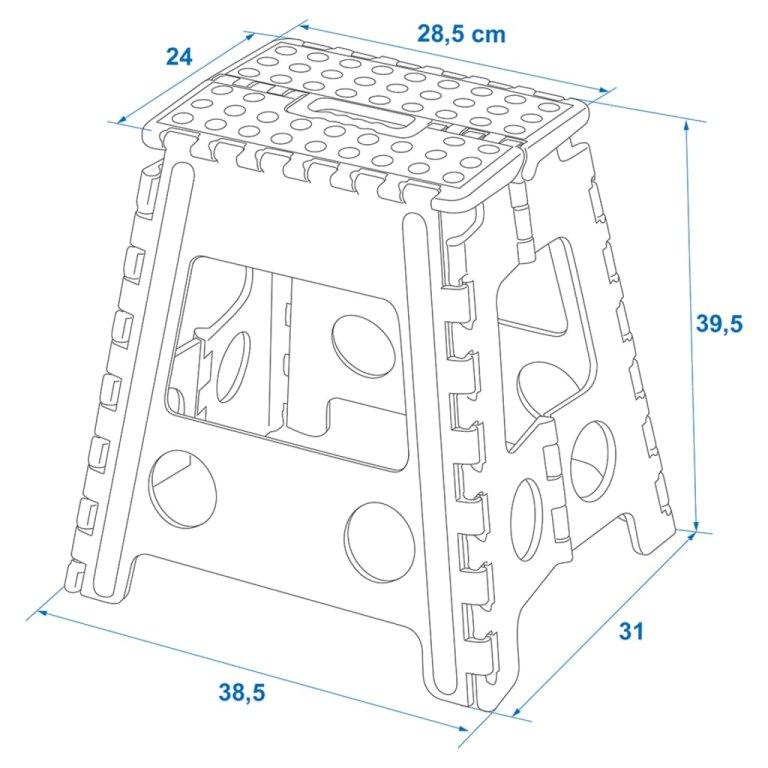 ProPlus Taburet treaptă pliabil pentru rulotă sau camping 39,5 cm