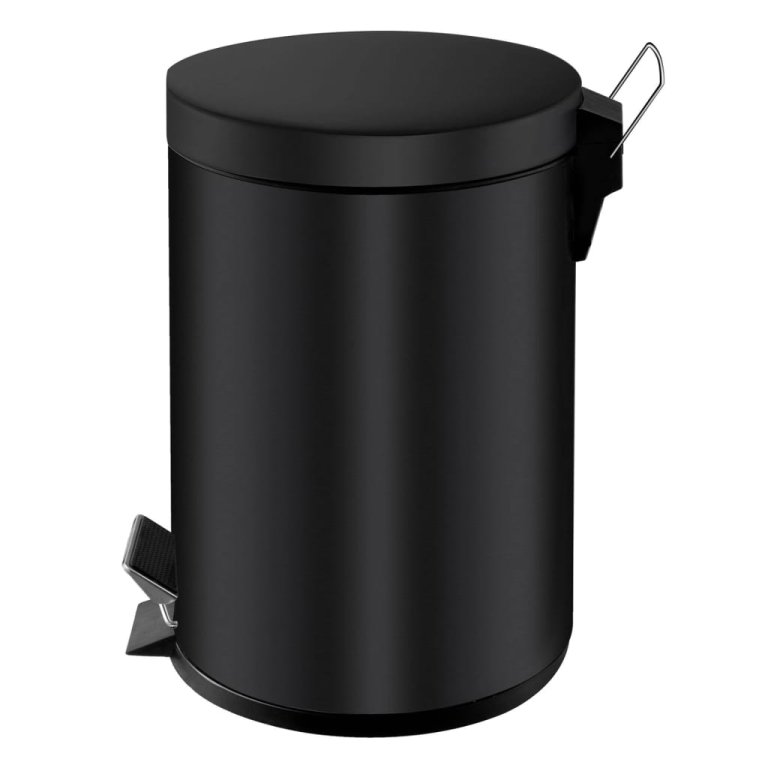 EKO Coș de gunoi cu pedală Classic, negru, 3 L