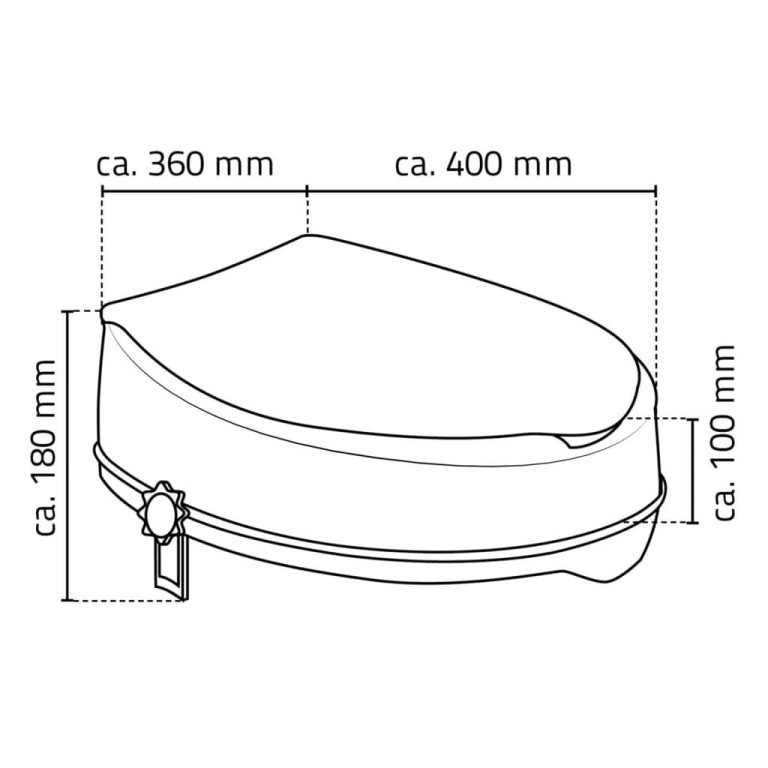 RIDDER Scaun de toaletă cu capac, alb, 150 kg, A0071001