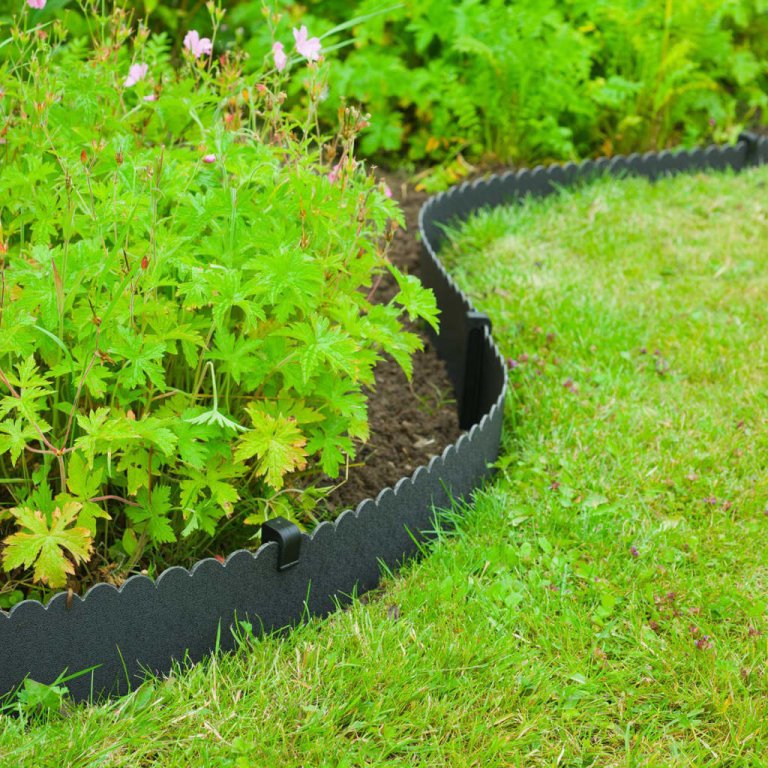 Nature Borduri de grădină, 0,13 x 12 m, 3 mm, negru