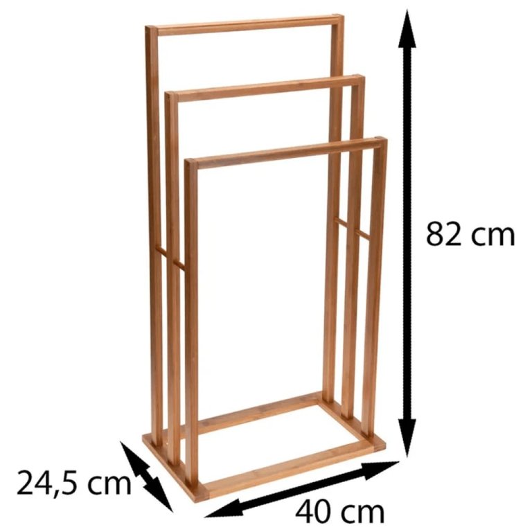 Bathroom Solutions Suport de prosoape cu 3 bare, bambus