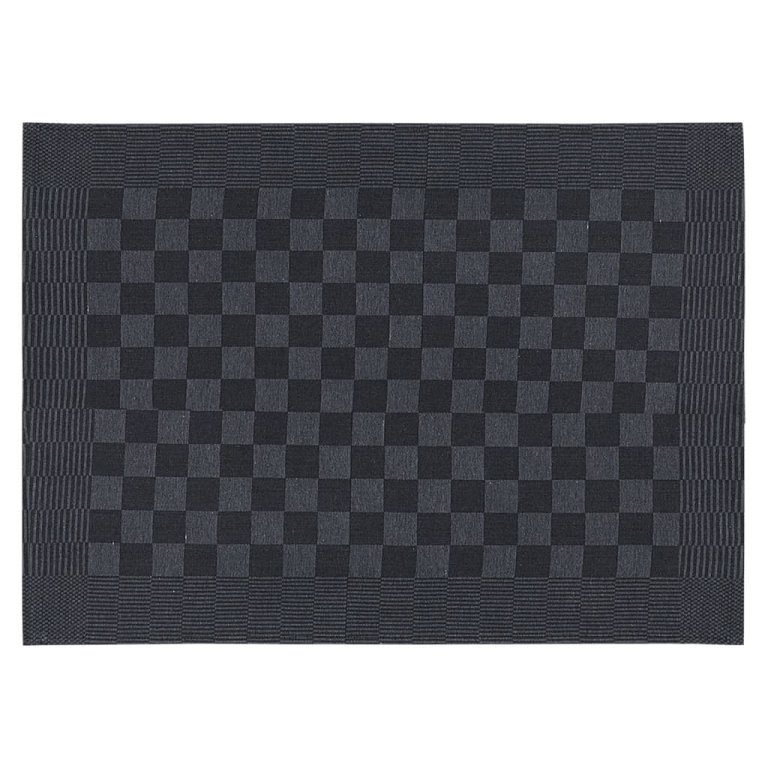 Prosoape de bucătărie 10 buc. negru și gri 50x70 cm bumbac