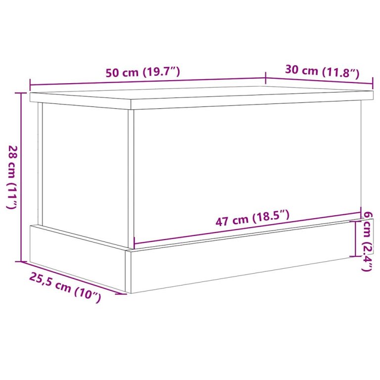 Cutie de depozitare lemn vechi 30x50x28 cm lemn prelucrat