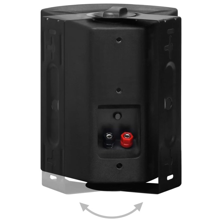 Boxe stereo de perete, 2 buc., negru, 80 W, interior/exterior