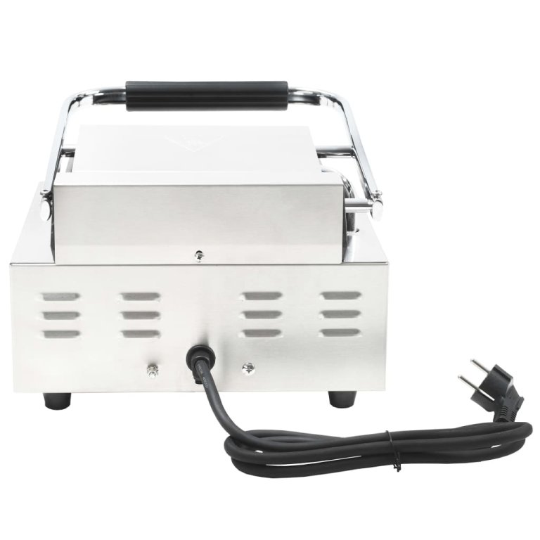 Grill Panini cu striații, 31x30,5x20 cm, inox, 1800 W